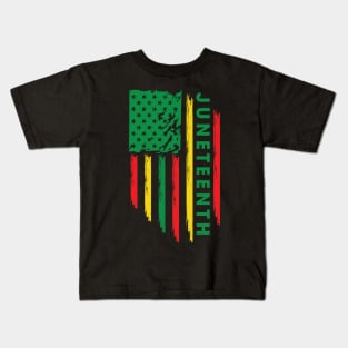 Juneteenth American Flag Kids T-Shirt